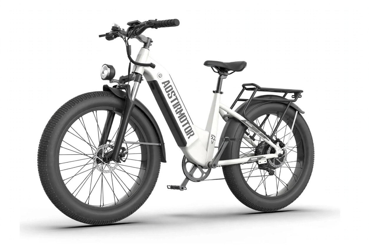 AOSTIRMOTOR Queen 1000W 52V Step-Through All-Terrain Fat Tire Electric Bike - Image 2