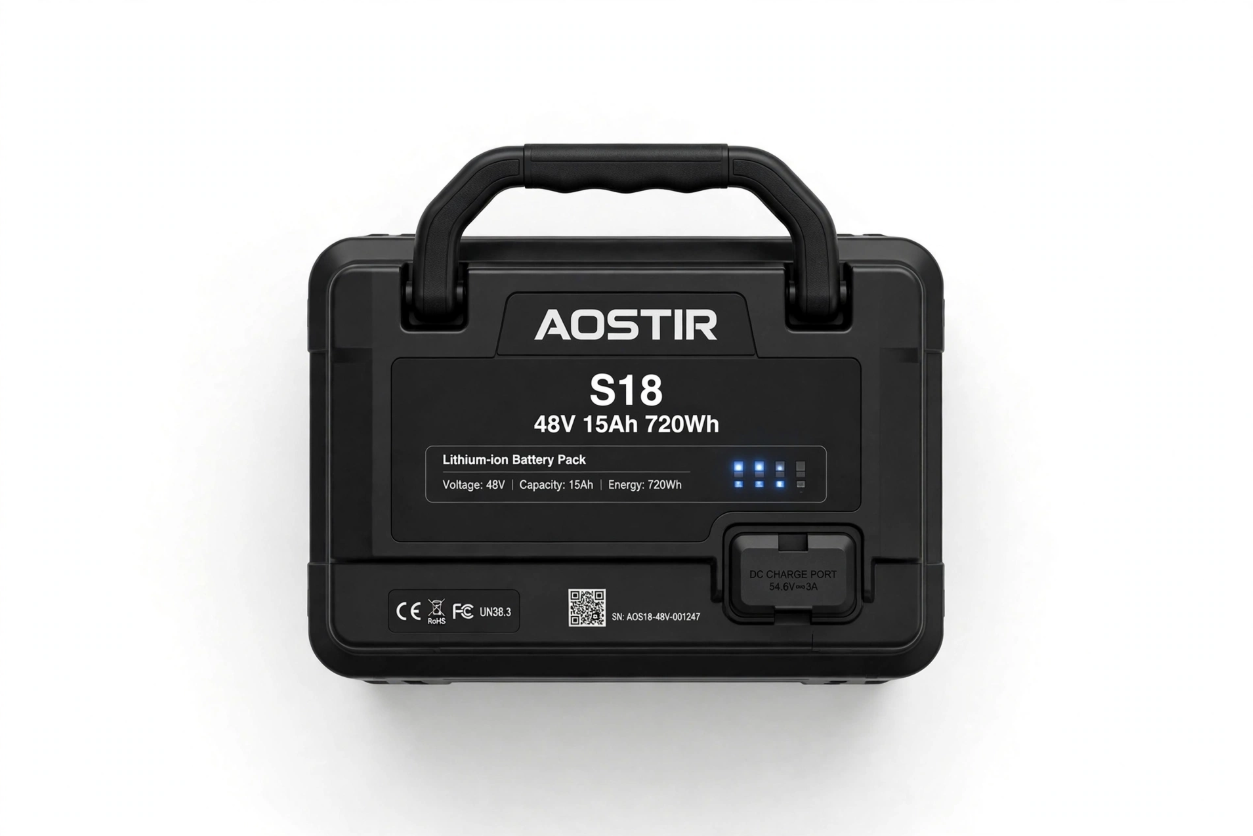 AOSTIR Electric Bike Battery For EBIKE S18-1500W / S18 – 48V 15Ah 720Wh / 48V 20Ah 960Wh - Image 2