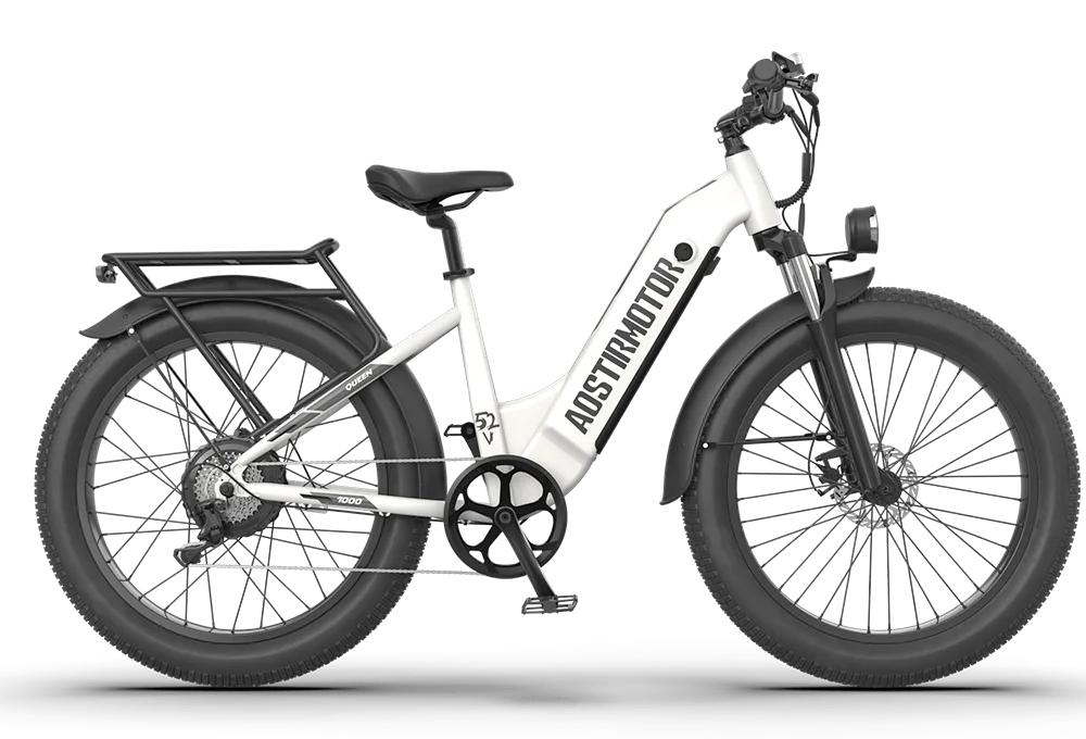 AOSTIRMOTOR Queen 1000W 52V Step-Through All-Terrain Fat Tire Electric Bike