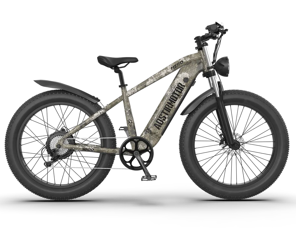 AOSTIR Off-road Electric Bike Hero – 1000W – 52V 20Ah 1040Wh – 26×4.0 Fat