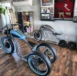 Blue Lagoon – JRat Custom - 20mph Top Speed Electric Bike