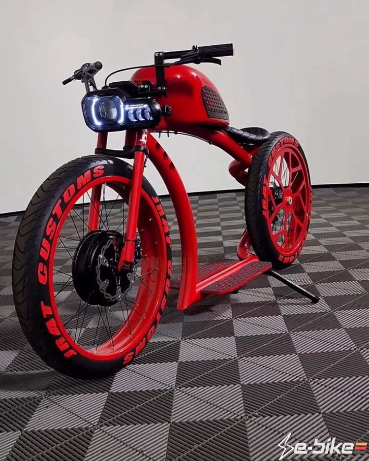 Red Devil – JRat Custom - 20mph Top Speed Electric Bike - Image 2